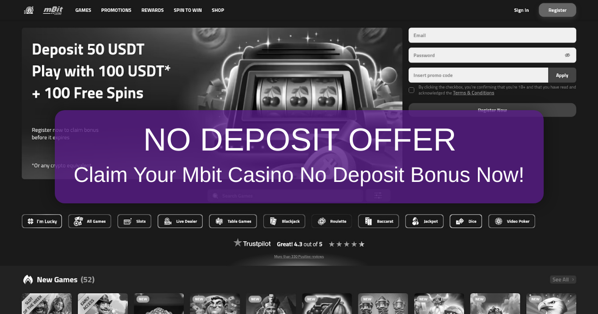 Mbit Casino No Deposit Bonus and Official Promo Code Info
